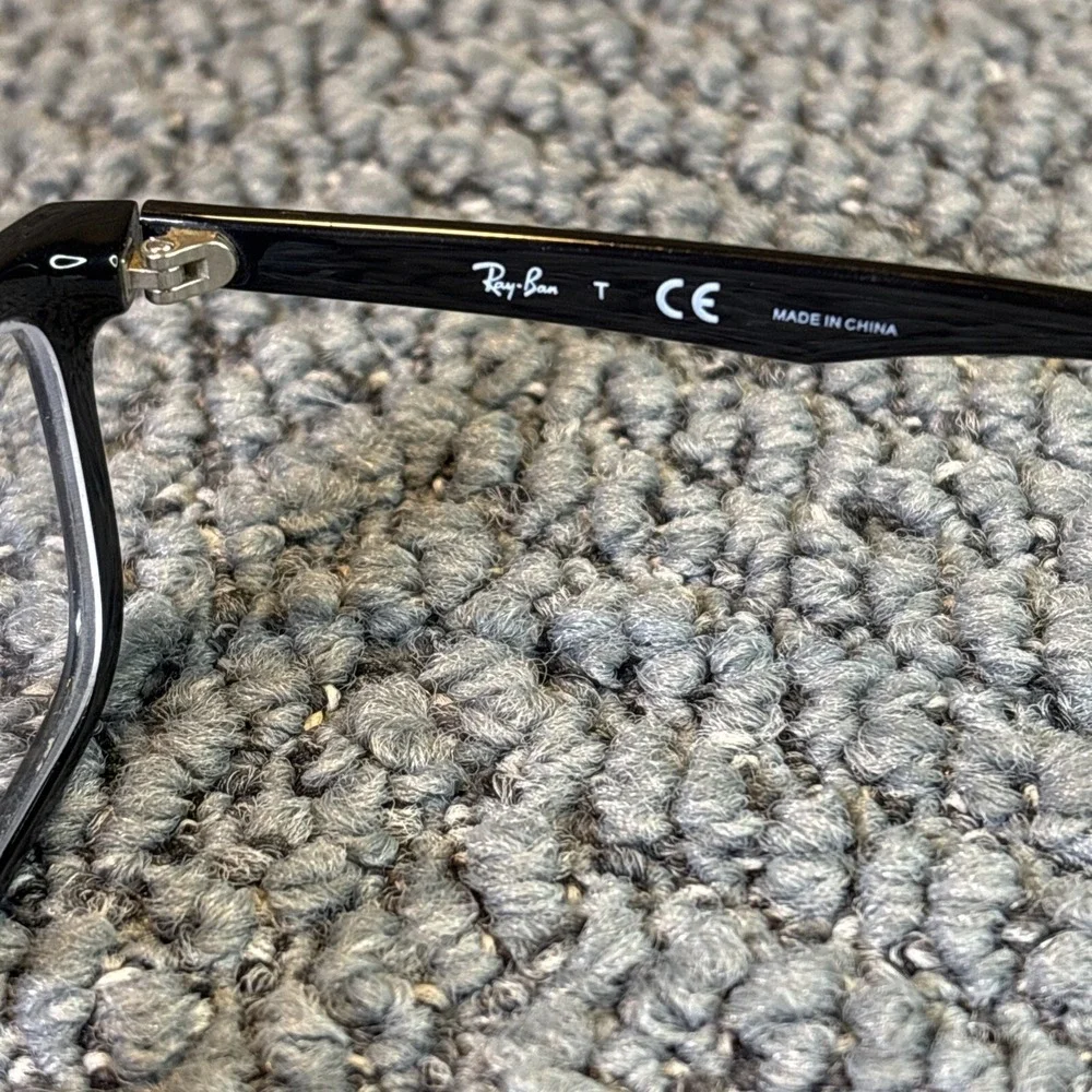 Ray-Ban Eyeglasses RB 1562 3542 Glossy Black Rectangular Frame Only 48-16-125